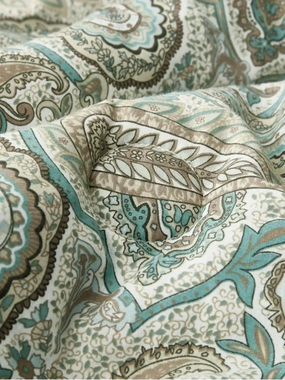 Reversible Paisley Queen 3 piece Comforter Set 100% cotton